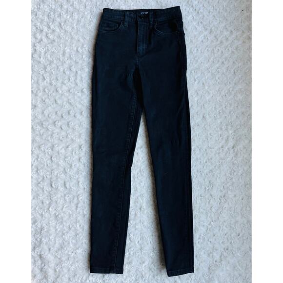Joe's Jeans Black High Rise Skinny Ankle Cotton Spandex Jeans Size 23 - Picture 3 of 10